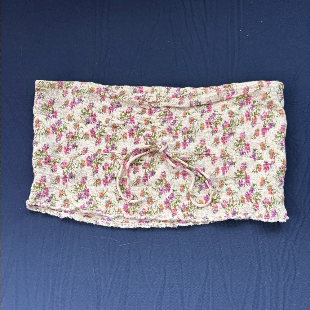Free People Floral Crop Tube Top